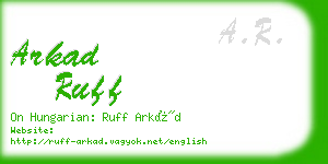 arkad ruff business card